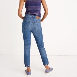 Madewell High-Rise Slim Boyjean in Blue